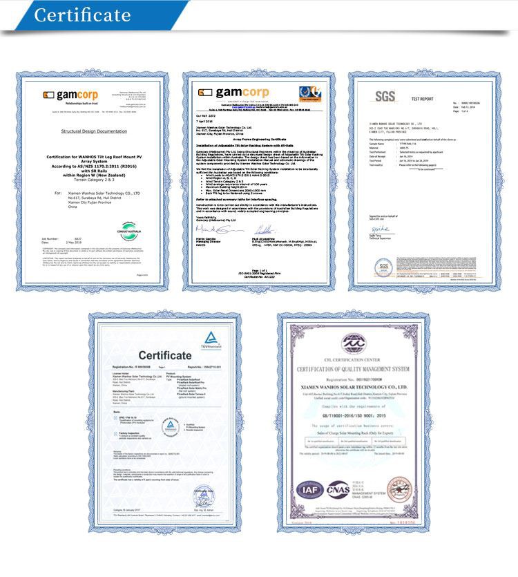 certificate of solar ground piece