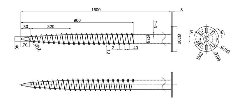 Parameter of ground screw foundation Parameter of ground screw foundation