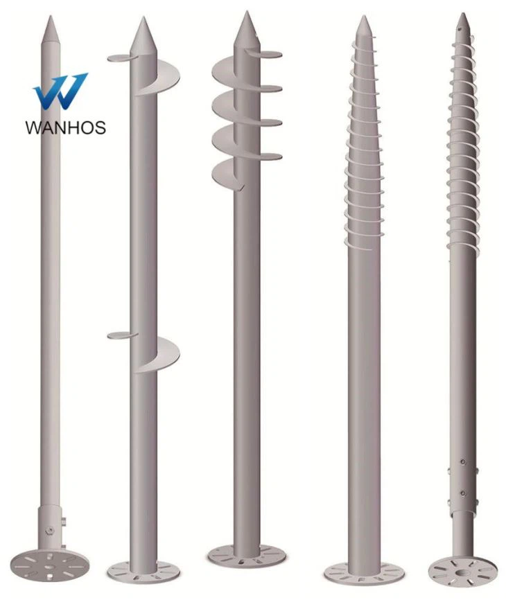 Hot Dip Galvanized Earth Pole Anchor Ground Screw Pile